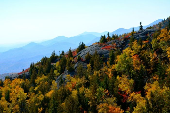 Stuning fall colour on Rocky Peak Ridge, Adirondack mountains