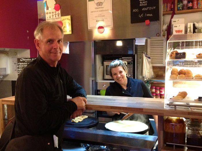 Delphine at Crêpe, Cidre et Compagnie