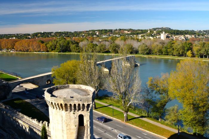 View across the Rhône from Notre Dames des Doms