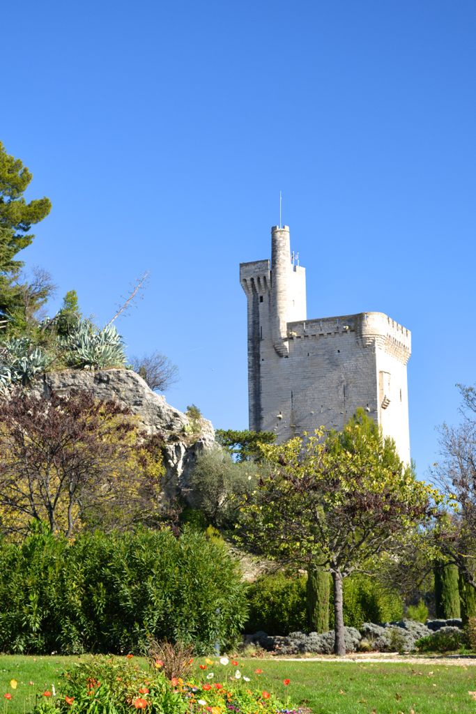 Tour Philippe Le Bel seen from Jardin Pompidou, Villeneuve Lez Avignon