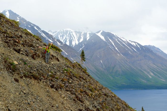 A switchback along the King's Throne trail