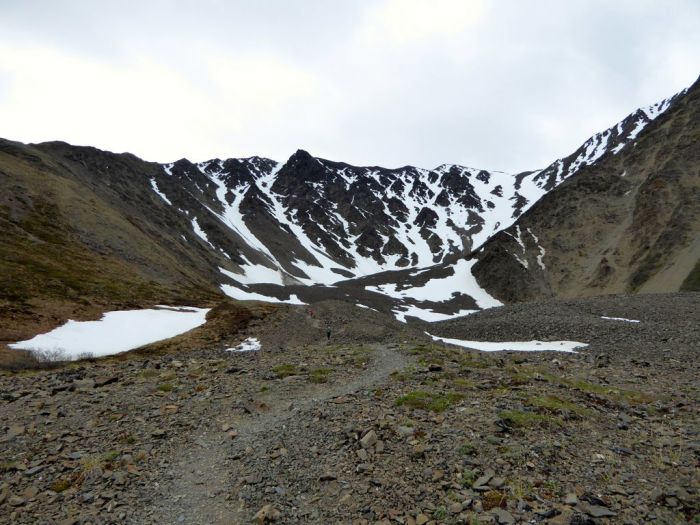 view looking up at the King's Throne trail