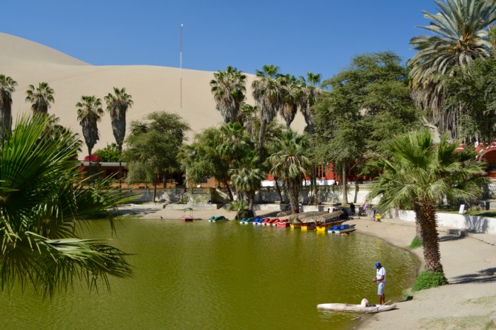 The lagoon at Huacachina, Peru