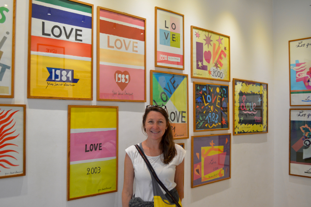 Love posters at the Yves Saint Laurent pavillion, Jardin Majorelle, Marrakesh