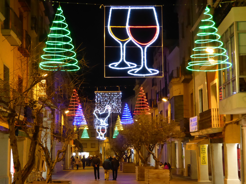 Holiday lights in Vilafranca de Penedes