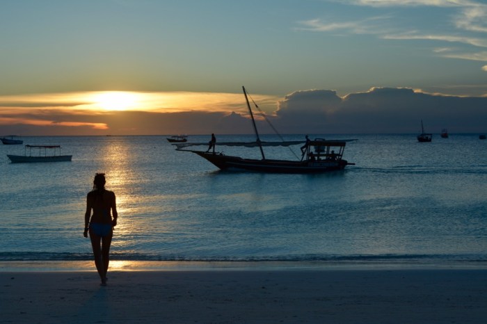 Today's sunset, life on the beach in Zanzabar.