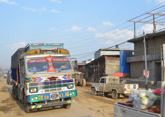 Road King Tata truck in Kathmandu
